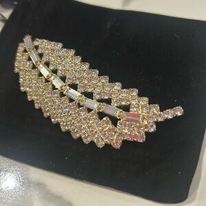 Vintage Feather Cubic Zirconia Brooch-Boutique